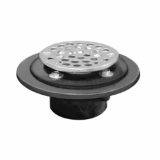 PASCO 60201 Round Shower and Floor Drain, 2 in Nominal, Inside Caulk Connection, Cast Iron Drain