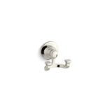 Kohler® 11414-SN Robe Hook, Bancroft®, 2 Hooks, 3-1/8 in OAW x 2-7/8 in OAD x 2-13/16 in OAH, Metal, Vibrant® Polished Nickel