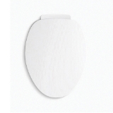 Kohler® 10349-96 Heated Toilet Seat, PureWarmth™, Elongated Bowl, Closed Front, Plastic, Biscuit