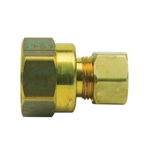 BrassCraft® 66-6-8X Female Reducing Adapter, 3/8 x 1/2 in, Compression x FNPT, Brass