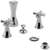 Brizo® 68405-PCLHP Baliza® Widespread Bidet Faucet, Commercial, 5 to 8 in Center, Polished Chrome, Pop-Up Drain