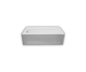 Clarion Re4630RX-WH Residential 1-Piece Bathtub, Soaker, 60 in L x 30 in W, Right Drain, White