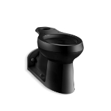 Kohler® 4305-7 Barrington™ Toilet Bowl, Black, Elongated Front Shape, 4 in Rough-In, 2-1/8 in Trapway