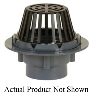 Sioux Chief 867-P3M Roof Drain With Dome Strainer, 3 in Outlet, Solvent Weld x Hub Connection, PVC Drain