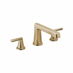 Brizo® T67398-GLLHP Roman Tub Faucet, Levoir™, 9 to 16 in Center, Luxe Gold, 2 Handles, Traditional