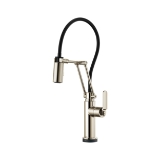 Brizo® SMARTTOUCH® 64244LF-PN Litze® Articulating Kitchen Faucet, 1.8 gpm Flow Rate, Swivel Spout, Polished Nickel, 1 Handle