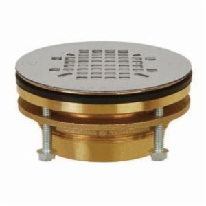 Sioux Chief JackRabbit™ 827-2J Shower Pan Drain, 2 in Nominal, Push-On Connection, 4-1/4 in, Brass Drain