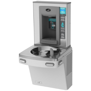Oasis® 506465 Contactless Refill Station & Drinking Fountain Combo, Refrigerated Chilling, Greystone