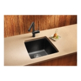 Blanco 440078 PERFORMA™ SILGRANIT® II Composite Bar Sink, Café, Rectangle Shape, 15-1/2 in L x 15 in W x 9 in D Bowl, 17-1/2 in W x 17 in H, Undermount, Granite