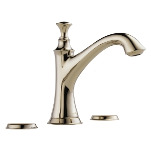 Brizo® 65305LF-PNLHP Baliza® Widespread Lavatory Faucet, 1.5 gpm, 4-5/16 in H Spout, 6 to 16 in Center, Brilliance® Polished Nickel, Pop-Up Drain, Commercial