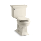 Memoirs® Comfort Height® 2-Piece Toilet, Round Front Bowl, 16-1/2 in H Rim, 1.28 gpf, Almond