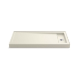 Kohler® 9164-96 Bellwether® Single Threshold Shower Base, Biscuit, Right Center Drain, 60 in L x 32 in W x 4-1/2 in D