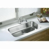 Sterling® 11600-NA Kitchen Sink with SilentShield® Technology, McAllister®, Luster, Rectangle Shape, 29-1/2 in L x 15-3/4 in W x 9 in D Bowl, 29-1/2 in L x 15-3/4 in W x 9-5/16 in H, Under Mount, 18 ga Stainless Steel