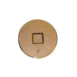 LEGEND 302-609 Raised Square Head Cleanout Plug, 4 in Nominal, MNPT End Style, Brass