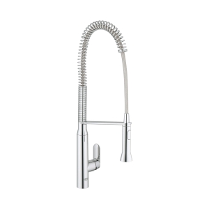 GROHE 32951000 Sink Mixer, K7, 1.75 gpm, 140 deg Swivel Spout, Polished Chrome, 1 Handle