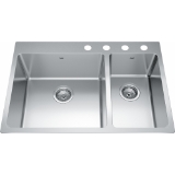 Kindred BCL2131R-9-4N Brookmore 31-in LR x 20.9-in FB x 9-in DP Drop-In Double Bowl Stainless Steel Sink