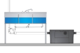 Schier 4070-001-01 GB3 Grease Interceptor, 40 gal Capacity, 50/75 gpm Flow Rate, 4 in Inlet x 4 in Outlet