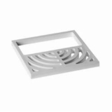 Oatey® 42751 Half Top Grate, 9 in L x 9 in W, White