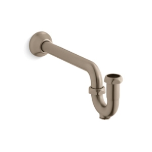 Kohler® 9018-BV Adjustable P-Trap with Long Tubing Outlet, 1-1/4 in Nominal, Brass, Slip Joint Connection, Vibrant® Brushed Bronze