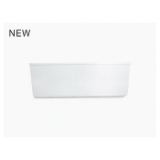 Kohler® 1958-GH-0 Stargaze® Heated Air Bath with Straight Shroud, BubbleMassage™, Rectangle Shape, 72 in L x 36-1/16 in W, Center Drain, White