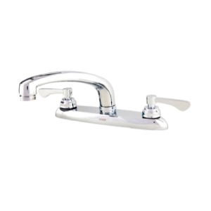 Gerber® GC444019 C0-44-019 Series Kitchen Faucet, Commercial, 1.75 gpm Flow Rate, 8 in Center, Polished Chrome, 2 Handles