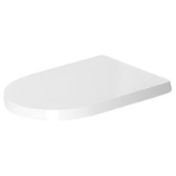 DURAVIT 0020290000 Removable Soft Close Toilet Seat, Elongated Bowl, Close Front Front, Plastic, White