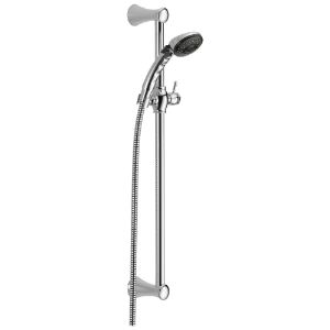 DELTA® 57011 Hand Shower, 2 Shower Head, 2 gpm, 69 in L Hose, Chrome