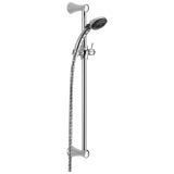 DELTA® 57011 Hand Shower, 2 Shower Head, 2 gpm, 69 in L Hose, Chrome