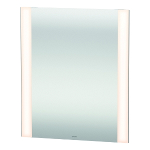 DURAVIT LM786500000 Light & Mirrors Side Lighted Mirror, Rectangle Shape, 23-5/8 in L x 27-1/2 in W, LED Lamp
