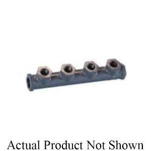 TracPipe® Counterstrike® FGP-MI-PC-1X Large Coated Manifold, 1 to 1-1/4 in Inlets x (4) 3/4 in Outlets, Cast Iron