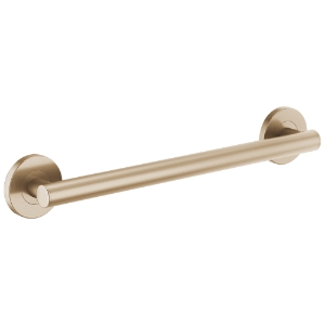 Brizo® 69475-GL Euro Round Decorative Grab Bar, 18 in L x 1-1/4 in Dia, Luxe Gold, Metal