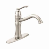 Moen® 7240SRS Kitchen Faucet, Belfield™, 1.5 gpm Flow Rate, 8 in Center, Fixed Spout, Spot Resist™ Stainless, 1 Handle