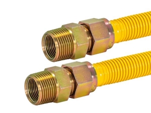 1293528 EASTMAN® 40YE545418 10 Series Corrugated Gas Connector, 3/4 in Nominal, MIP x MIP End Style, 290900 Btu/hr Natural Gas Flow Rate, 18 in L, Stainless Steel