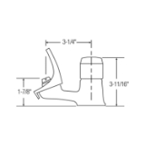 Elkay® LKSS1141A Push Button Classroom Bubbler, Threaded Connection, Stainless Steel, Stainless Steel