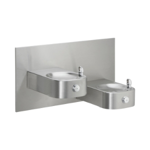 Elkay® EHWM217FPK Soft Sides® Non-Filtered Bi-Level Drinking Fountain, Push Button Operation, Non-Refrigerated Chilling