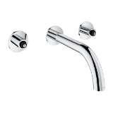 GROHE 20173003 20173_3 Atrio® M-Size Widespread Bathroom Faucet, Residential, 1.2 gpm Flow Rate, 7-1/16 in H Spout, 7-7/8 in Center, StarLight® Polished Chrome, 2 Handles