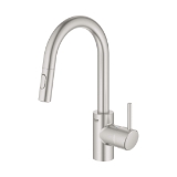 GROHE 31479DC1 31479_1 Concetto™ Pull-Down Bar Faucet, 1.75 gpm Flow Rate, Supersteel, 1 Handle, 1 Faucet Hole, Residential