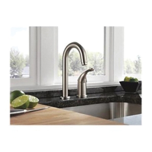 DELTA® 2121LF Classic™ Laundry Faucet, 4 in Center, Polished Chrome, 2 Handles
