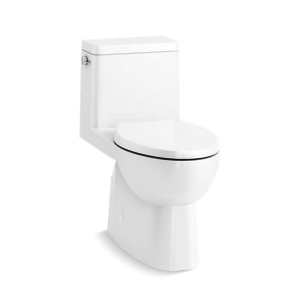 Kohler® 78080-0 Reach® One-Piece Compact Elongated Toilet With Skirted Trapway, 1.28 gpf, White