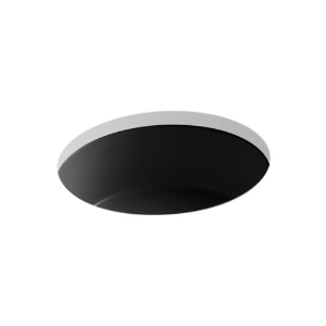 Kohler® 2883-7 Verticyl® 15-3/4 in Round Undermount Bathroom Sink, Black Black