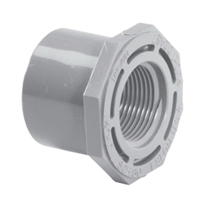 Lasco® 9838-210 Flush Reducing Bushing, 1-1/2 x 3/4 in, Spigot x FNPT, SCH 80/XH, CPVC, FKM O-Ring Seal
