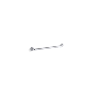 Kohler® 10542-S Traditional Grab Bar, 26-13/16 in L x 1-1/4 in Dia, Polished Stainless Steel, Metal