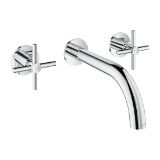 GROHE 20173003 20173_3 Atrio® M-Size Widespread Bathroom Faucet, Residential, 1.2 gpm Flow Rate, 7-1/16 in H Spout, 7-7/8 in Center, StarLight® Polished Chrome, 2 Handles