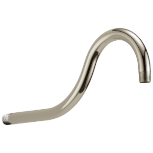 DELTA® RP61273PN Addison® Shower Arm, 16 in L, 1/2 in Male IPS, Polished Nickel