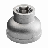 Merit Brass K412-3216 Banded Reducing Coupling, 2 x 1 in Nominal, FNPT End Style, 150 lb, 304/304L Stainless Steel, Import