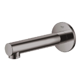 GROHE 13274A01 13274_1 Concetto™ Flow Control Tub Spout, 1/2 in FNPT, 6-11/16 in Spout Reach, Wall Mount, Brass, StarLight® Hard Graphite, Residential