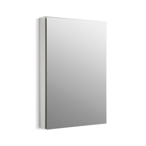 Kohler® 2936-PG-SAA Catalan® Single Door Medicine Cabinet with 107 deg Hinge, 4-3/4 in OAL x 24-1/8 in OAW x 36-1/8 in OAH, Anodized Aluminum, Satin