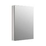 Kohler® 2943-PG-SAA Catalan® Single Door Medicine Cabinet with 170 deg Hinge, 4-3/4 in OAL x 24-1/8 in OAW x 36-1/8 in OAH, Anodized Aluminum, Satin