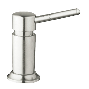 GROHE 28751SD1 DELUXE XL Soap Dispenser, GROHE RealSteel®, 15 oz Capacity, Deck Mount, Brass