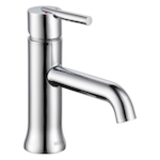DELTA® 559LF-HGM-MPU Trinsic® Centerset Lavatory Faucet, 0.5 gpm Flow Rate, 2-3/8 in H Spout, 1 Handle, Pop-Up Drain, 1/3 Faucet Holes, Chrome, Traditional
